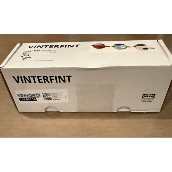 IKEA Vinterfint Decoration Set of 3 birds NEW mixed colors wood, 2 ¼" 106.050.18 - Picture 6 of 7